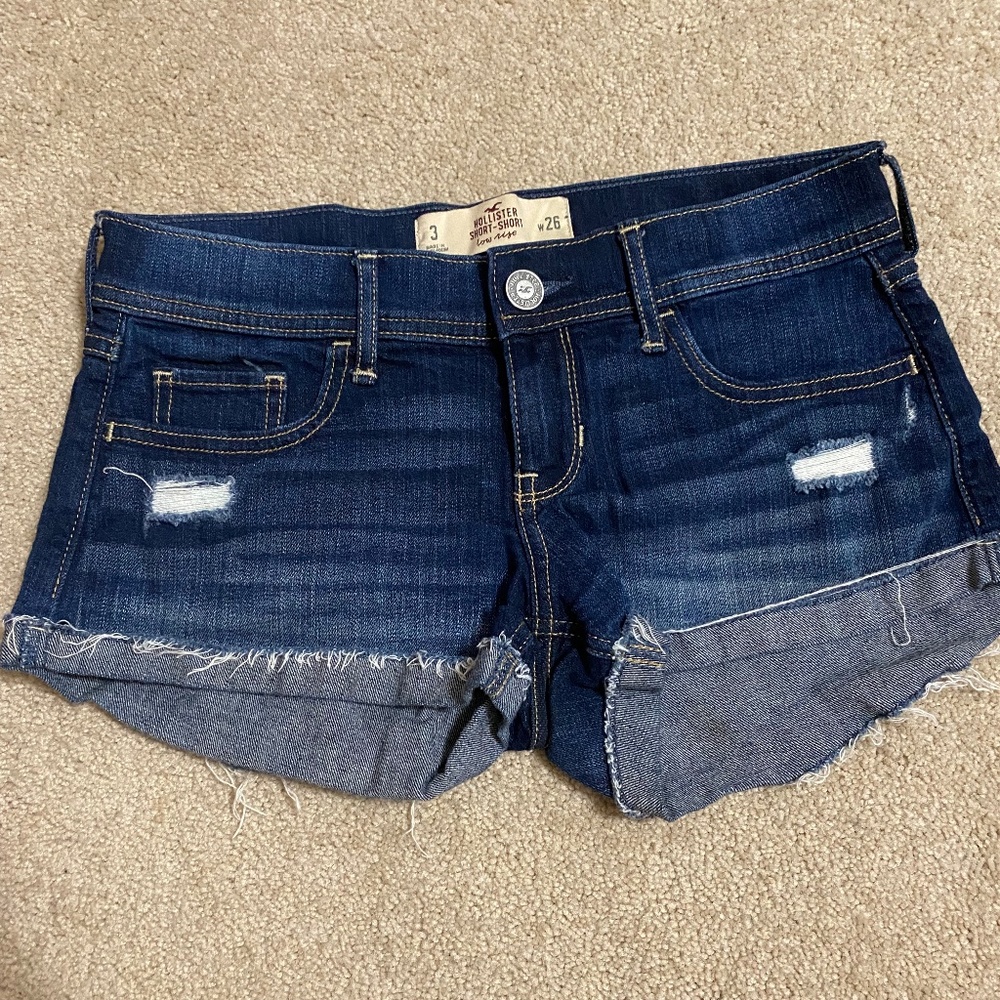 Dark Washed Short Shorts